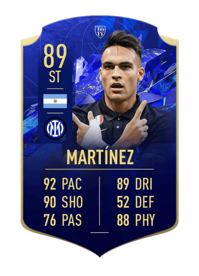 Lautaro Martínez TOTY HONOURABLE MENTIONS 89 OVR