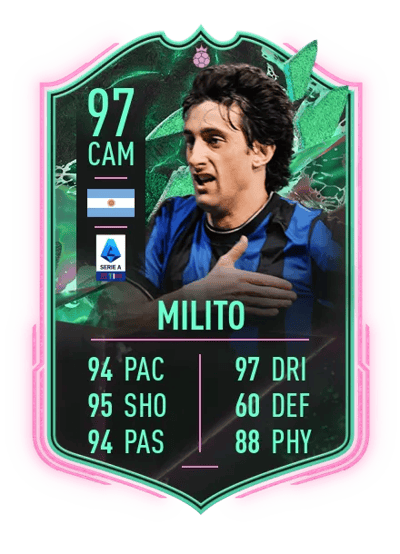 Diego Milito FUT Hero SHAPESHIFTERS 97 OVR