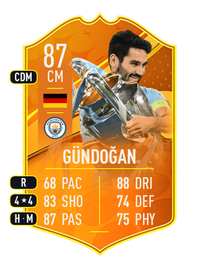 İlkay Gündoğan Domestic Man of the Match 87 OVR
