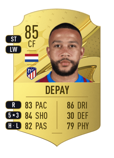 Memphis Depay Rare 85 OVR
