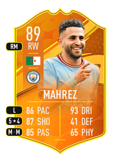 Riyad Mahrez Domestic Man of the Match 89 OVR