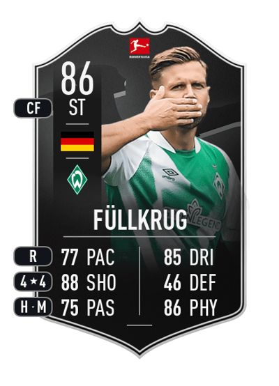 Niclas Füllkrug POTM Bundesliga 86 OVR