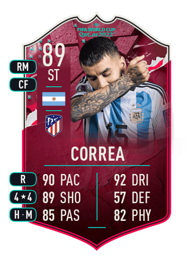 Ángel Correa World Cup Showdown Plus 89 OVR