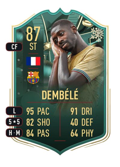 Ousmane Dembélé WINTER WILDCARDS 87 OVR