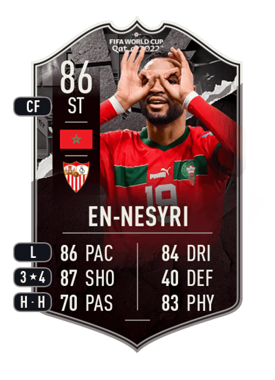 Youssef En-Nesyri World Cup Showdown 86 OVR