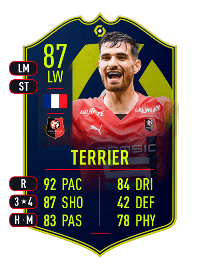 Martin Terrier POTM Ligue 1 87 OVR