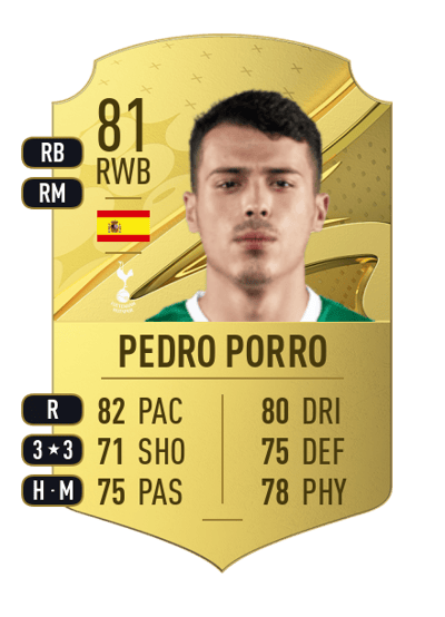 Pedro Porro Rare 81 OVR