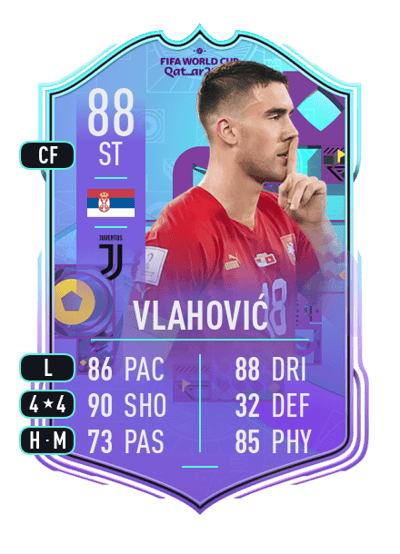 Dušan Vlahović World Cup Phenoms 88 OVR