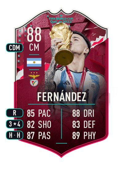 Enzo Fernández World Cup Showdown Plus 88 OVR