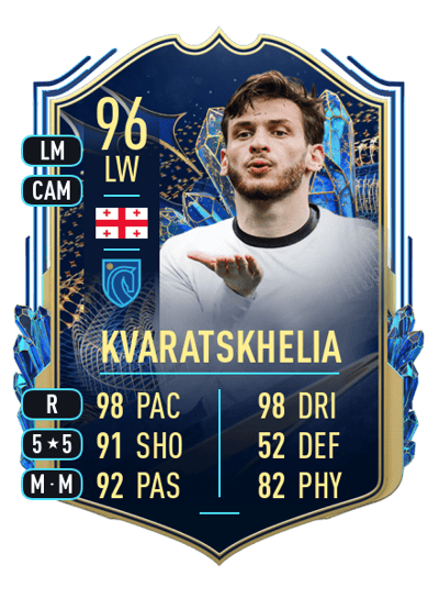 Khvicha Kvaratskhelia Team of the Season 96 OVR