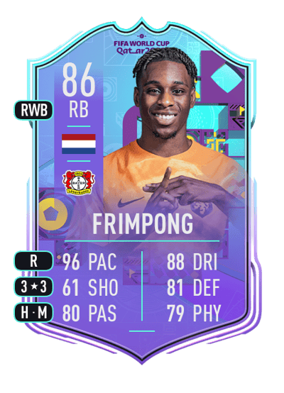 Jeremie Frimpong World Cup Phenoms 86 OVR
