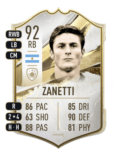 Javier Zanetti Icon 92 OVR