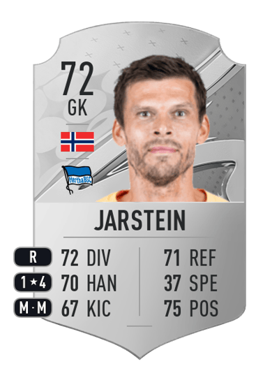Rune Almenning Jarstein Rare 72 OVR