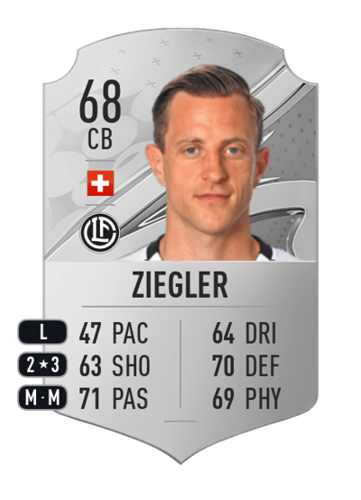 Reto Ziegler Rare 68 OVR