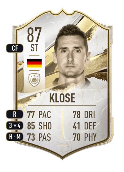 Miroslav Klose Icon 87 OVR