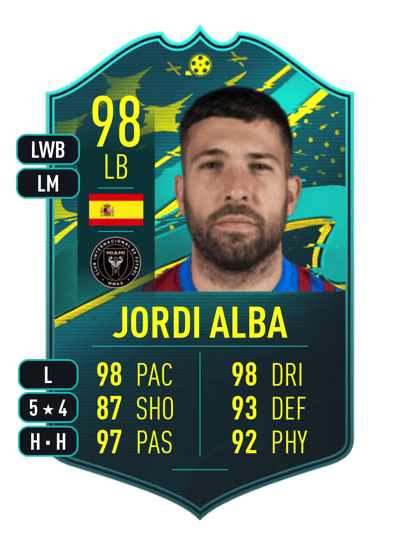 Jordi Alba PLAYER MOMENTS 98 OVR