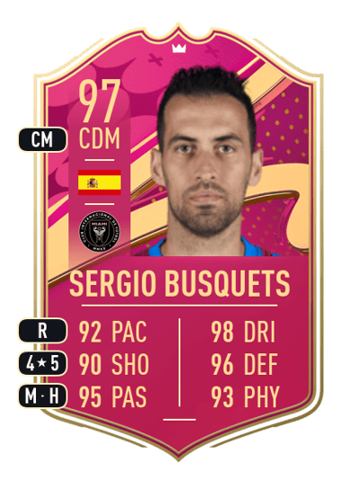 Sergio Busquets Premium FUTTIES 97 OVR