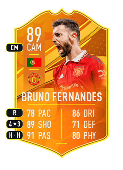 Bruno Fernandes Domestic Man of the Match 89 OVR