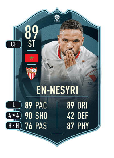Youssef En-Nesyri POTM LALIGA SANTANDER 89 OVR