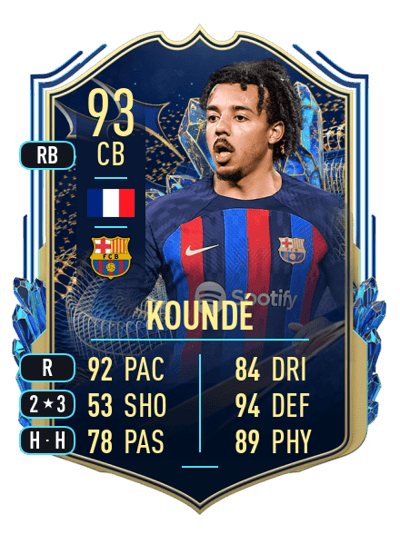 Jules Koundé Team of the Season 93 OVR