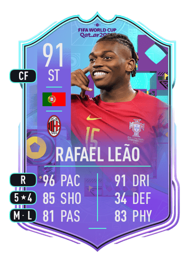 Rafael Leão World Cup Phenoms 91 OVR