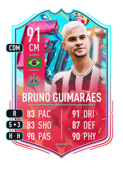 Bruno Guimarães FUT Birthday 91 OVR