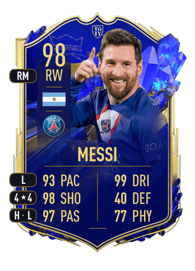 Lionel Messi Team of the Year 98 OVR