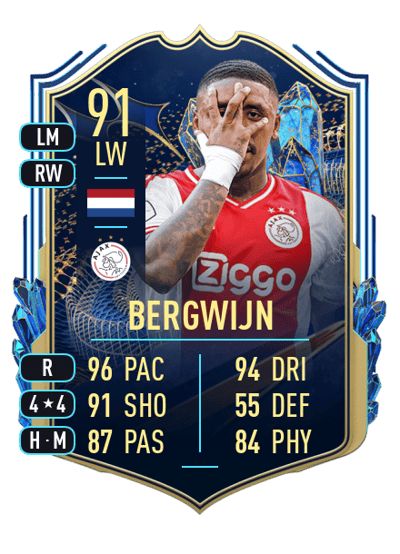 Steven Bergwijn Team of the Season 91 OVR