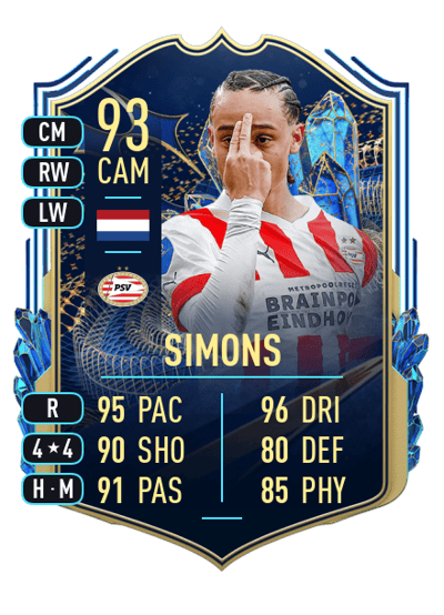 Xavi Simons Team of the Season 93 OVR