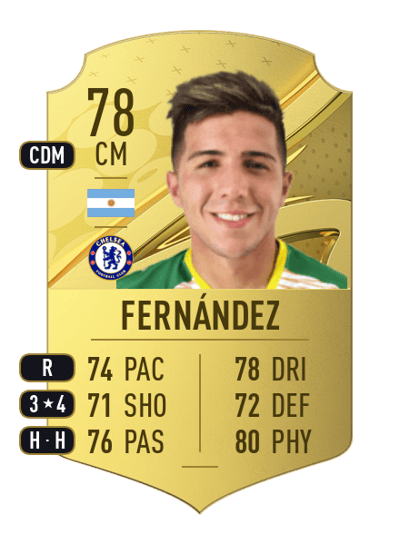 Enzo Fernández Rare 78 OVR