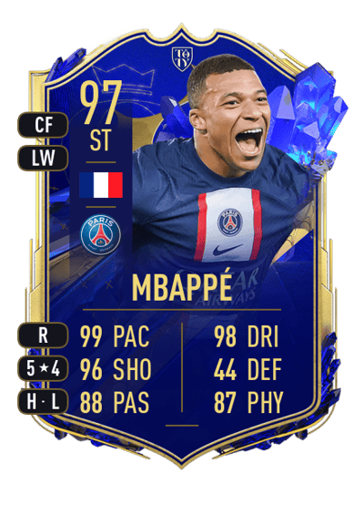 Kylian Mbappé Team of the Year 97 OVR