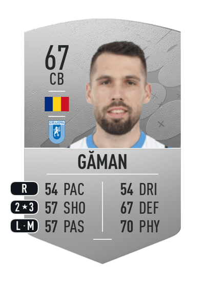 Valerică Găman Common 67 OVR