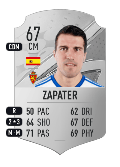Zapater Rare 67 OVR
