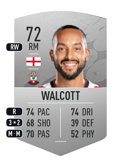 Theo Walcott Common 72 OVR