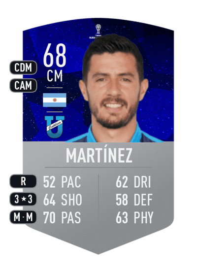 Facundo Martínez CONMEBOL SUDAMERICANA 68 OVR