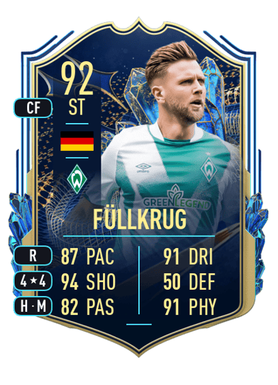 Niclas Füllkrug Team of the Season 92 OVR