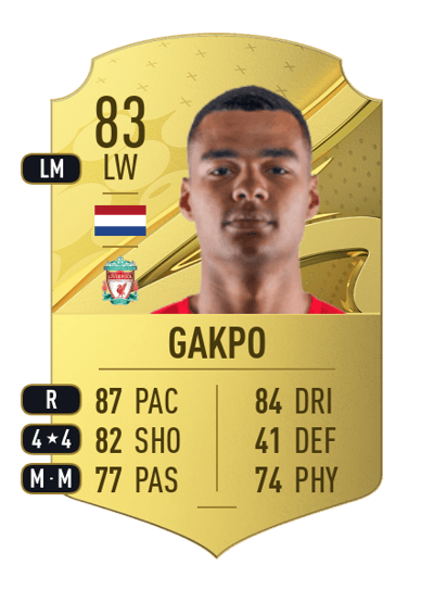 Cody Gakpo Rare 83 OVR