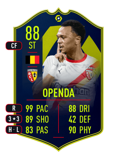 Loïs Openda POTM Ligue 1 88 OVR