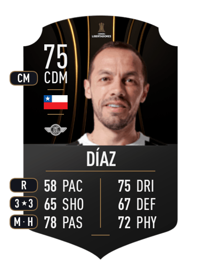 Marcelo Díaz CONMEBOL LIBERTADORES 75 OVR