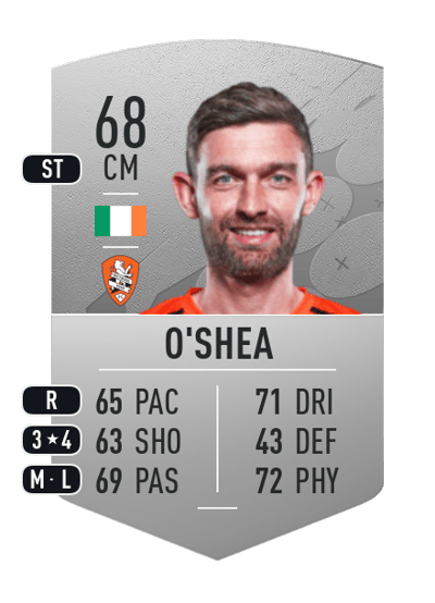 Jay O'Shea Common 68 OVR