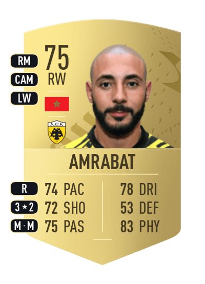 Nordin Amrabat Common 75 OVR
