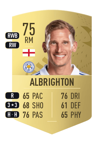 Marc Albrighton Common 75 OVR
