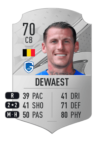Sébastien Dewaest Rare 70 OVR