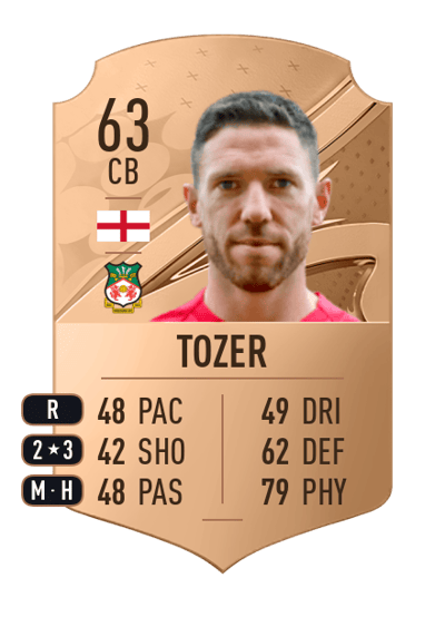 Ben Tozer Rare 63 OVR