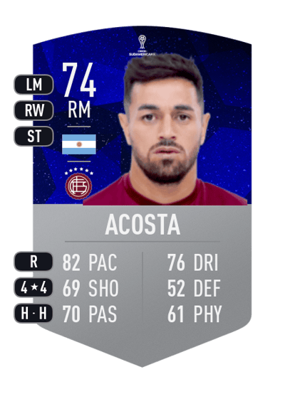 Lautaro Acosta CONMEBOL SUDAMERICANA 74 OVR