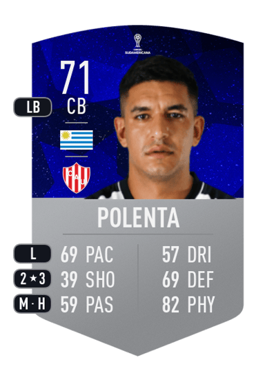 Diego Polenta CONMEBOL SUDAMERICANA 71 OVR