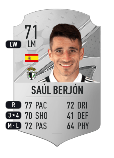 Saúl Berjón Rare 71 OVR