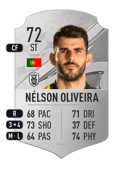 Nélson Oliveira Rare 72 OVR