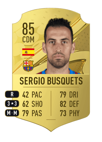 Sergio Busquets Rare 85 OVR