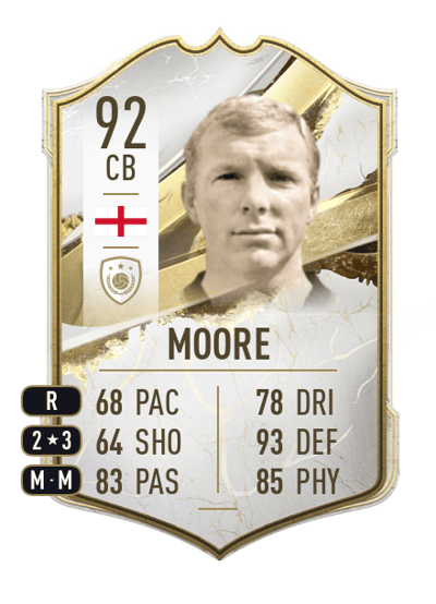 Bobby Moore Icon 92 OVR